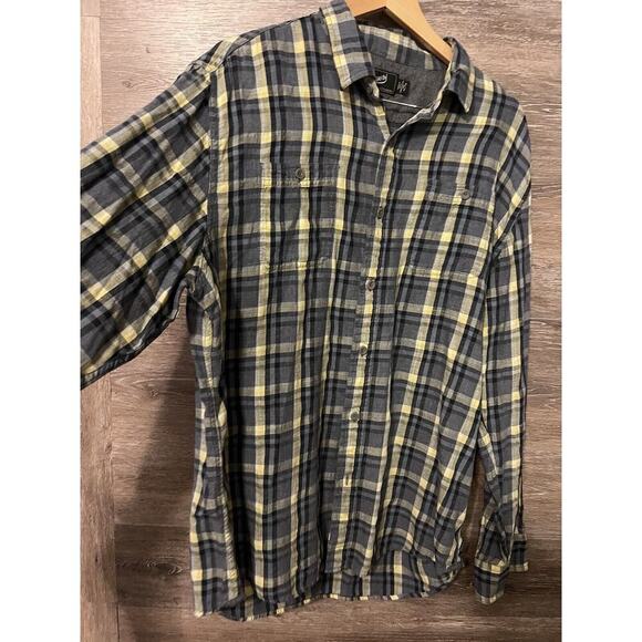 Grayers Men’s XL Flannel Long Sleeve Button Up Rust Gray 100% Cotton Plaid - Picture 3 of 6